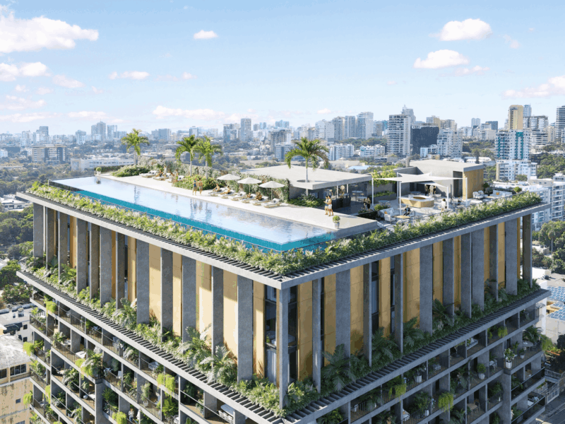 Nuevos apartamentos llave en mano de 2 dormitorios en Gazcue (Split 70/30) Jardin Bellas Artes
